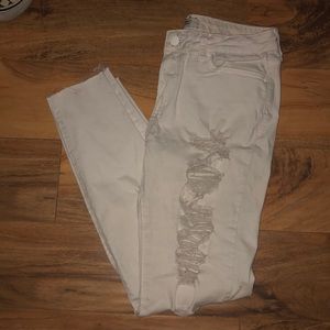 ripped white jeans from F21
